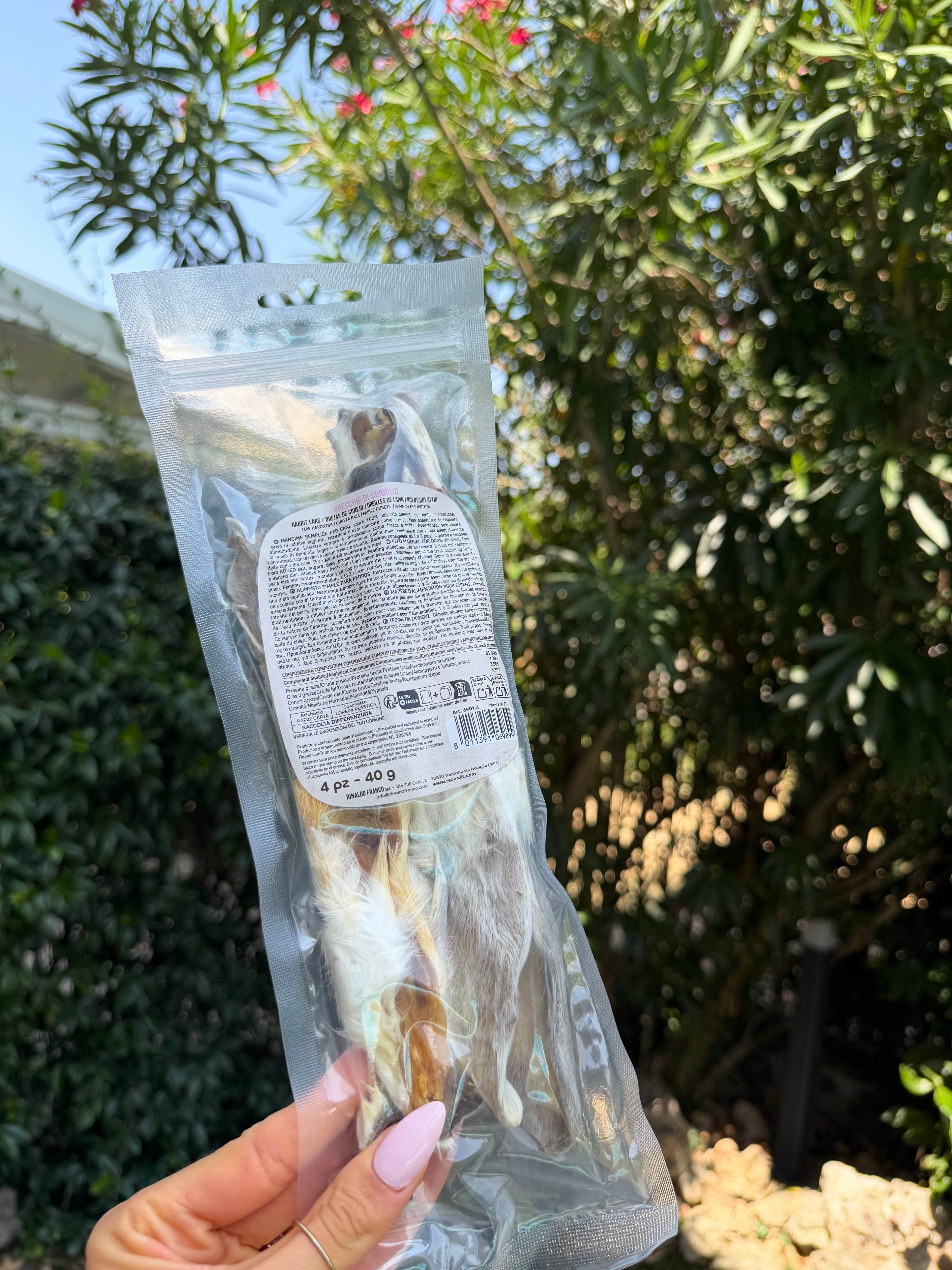 Orecchie di coniglio con pelo (40g - 4pz)