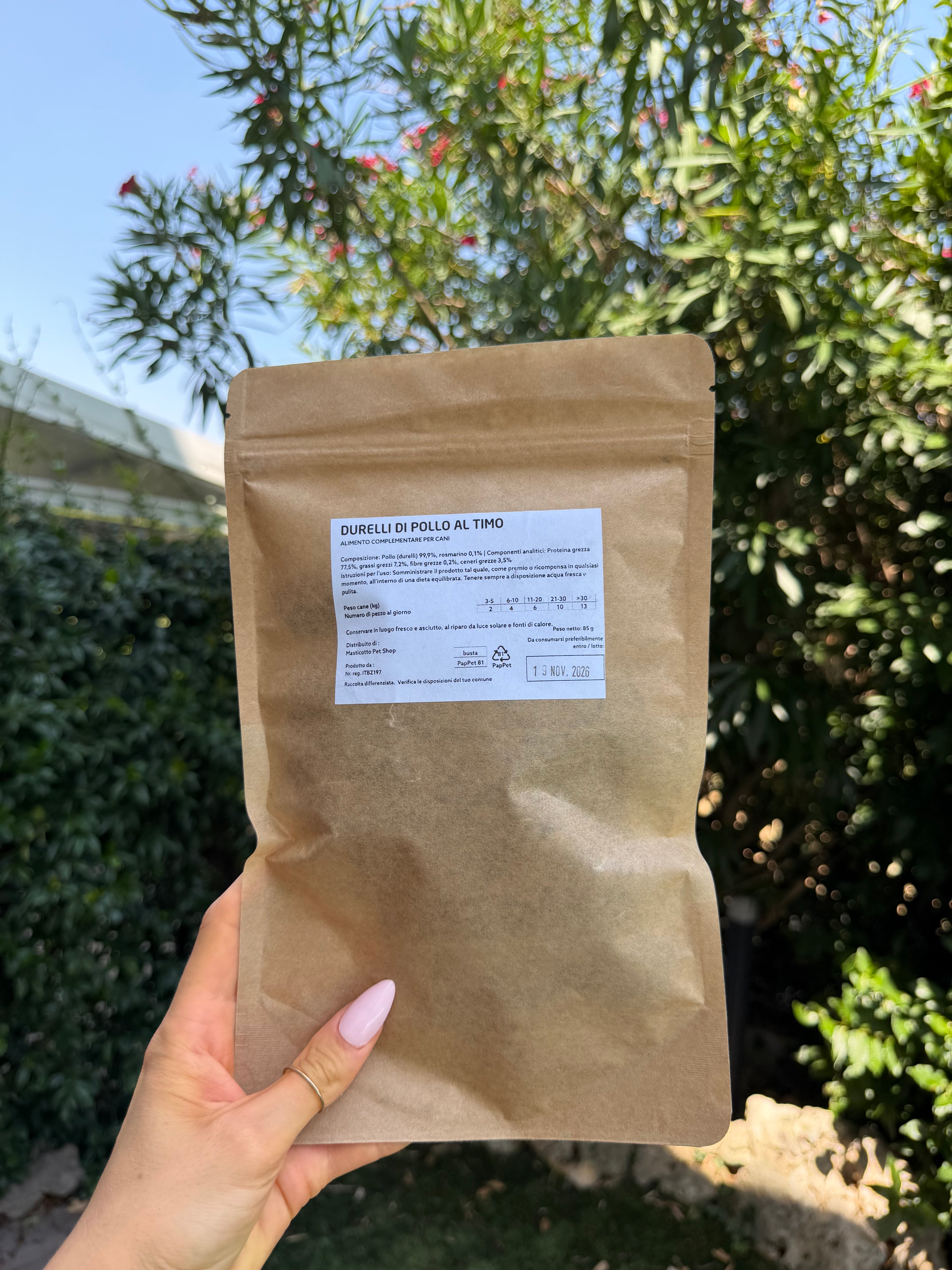 Durelli di pollo con timo (85g)