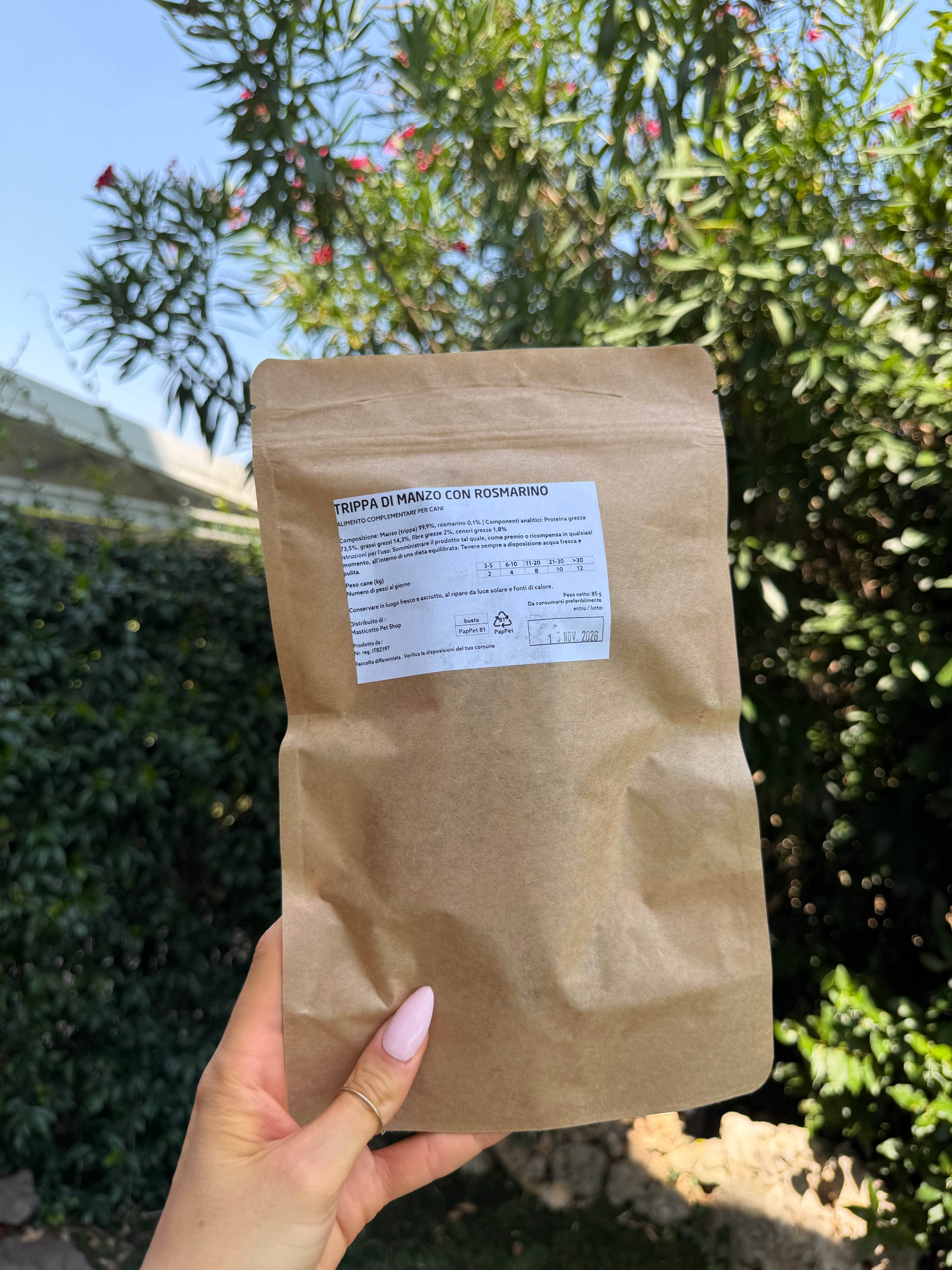 Trippa di manzo con rosmarino (85g)