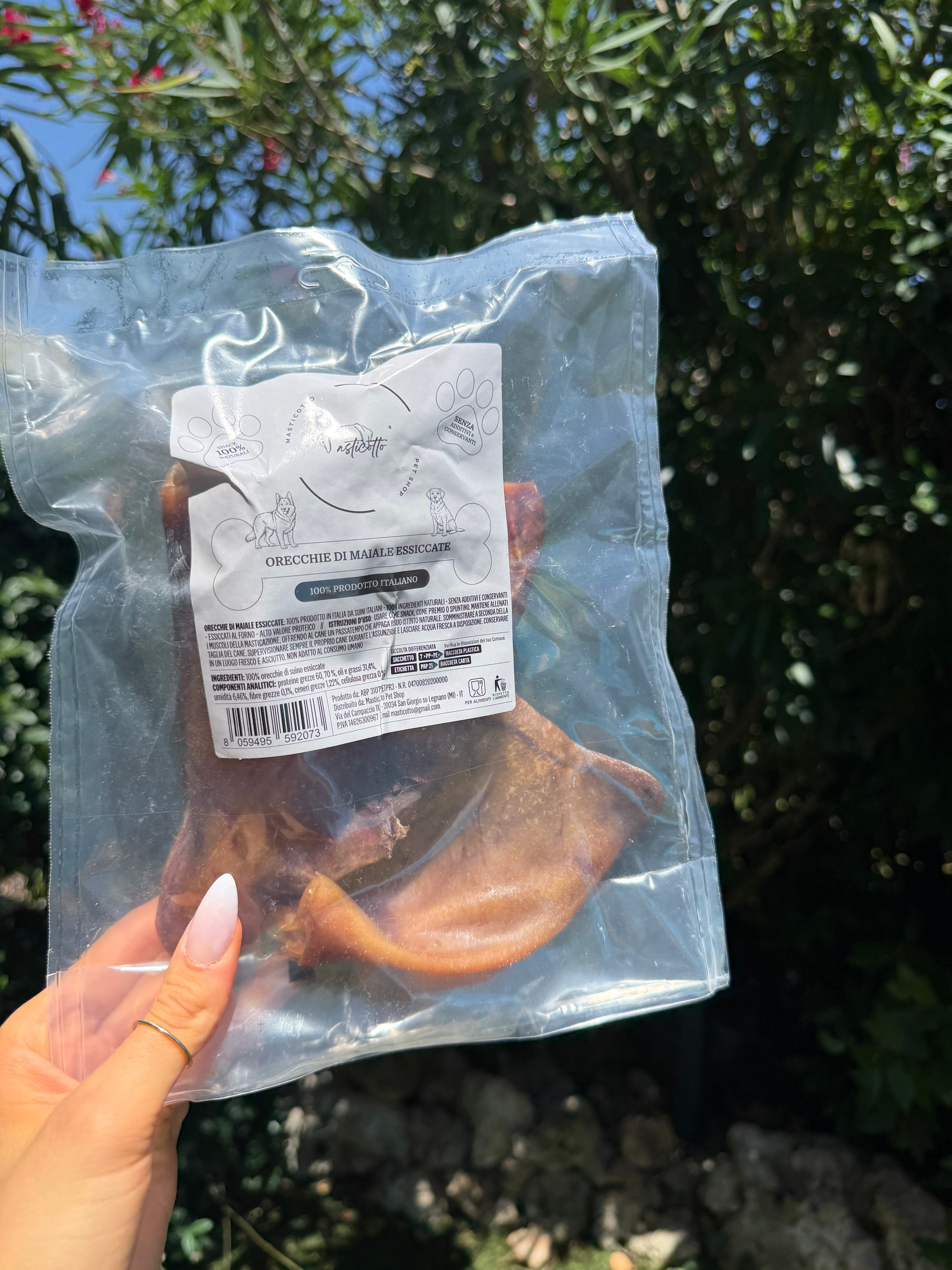 Orecchie intere di maiale (2 pz, da 80g)