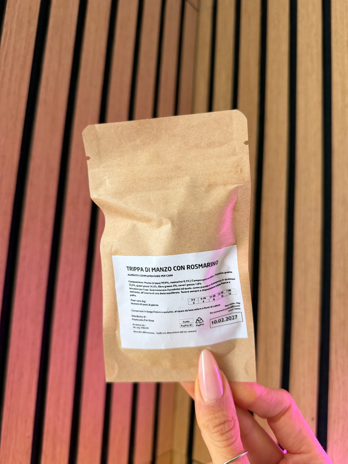 Mini snack (assaggio) trippa di manzo con rosmarino